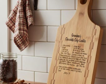 Personalized Recipe Cutting Board: Handwritten Family Keepsake