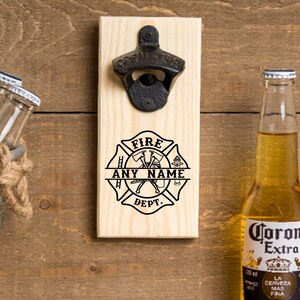 Firefighter Gift, Personalized Bottle Opener, Fireman Gift, Fire Chief Gifts, Custom Firefighter Gifts, Fire Fighter Retirement Gift bild 6