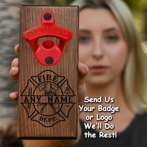 Firefighter Gift Personalized Firefighter Gift For Him Fireman Gift Firefighter Gifts  Firefighter Bottle Opener 001