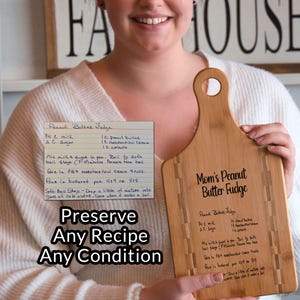 Recipe Cutting Board Preserve Recipe Handwritten Personalized Recipe Cutting Board Gifts For Grandma Family Preserve Recipe Keepsake Gift C2