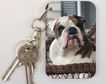 Custom Pet Photo Keychain – Dog Memorial Keepsake Gift