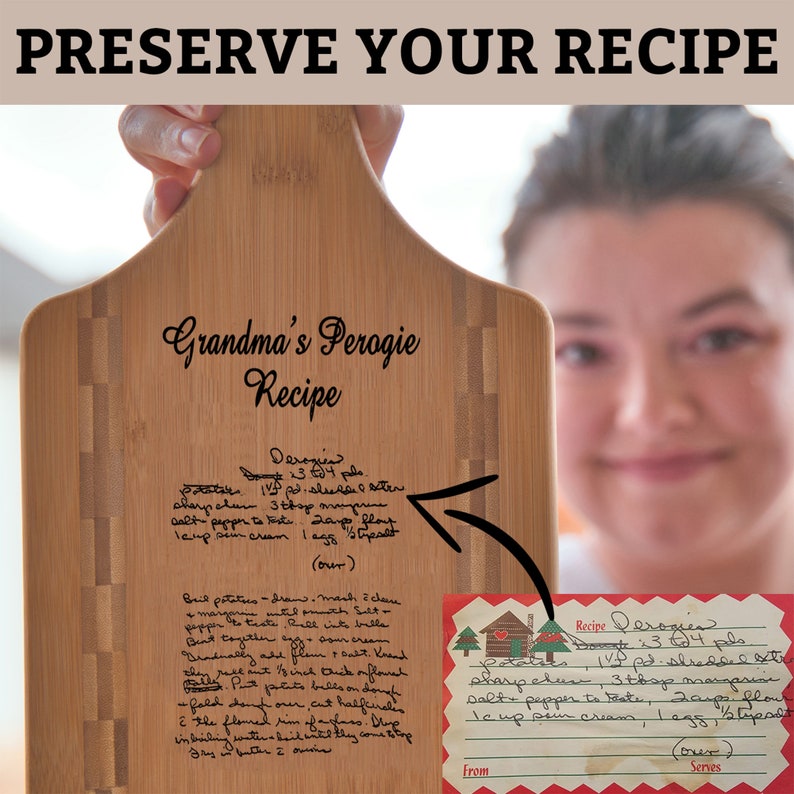 Recipe Cutting Board Preserve Handwritten Personalized Recipe Gifts For Grandma Family Preserve Recipe Keepsake Gift Gifts For Mom image 2