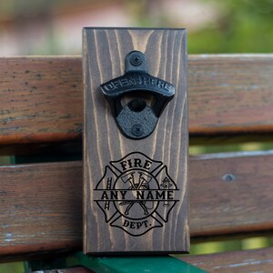 Firefighter Gift, Personalized Bottle Opener, Fireman Gift, Fire Chief Gifts, Custom Firefighter Gifts, Fire Fighter Retirement Gift bild 5