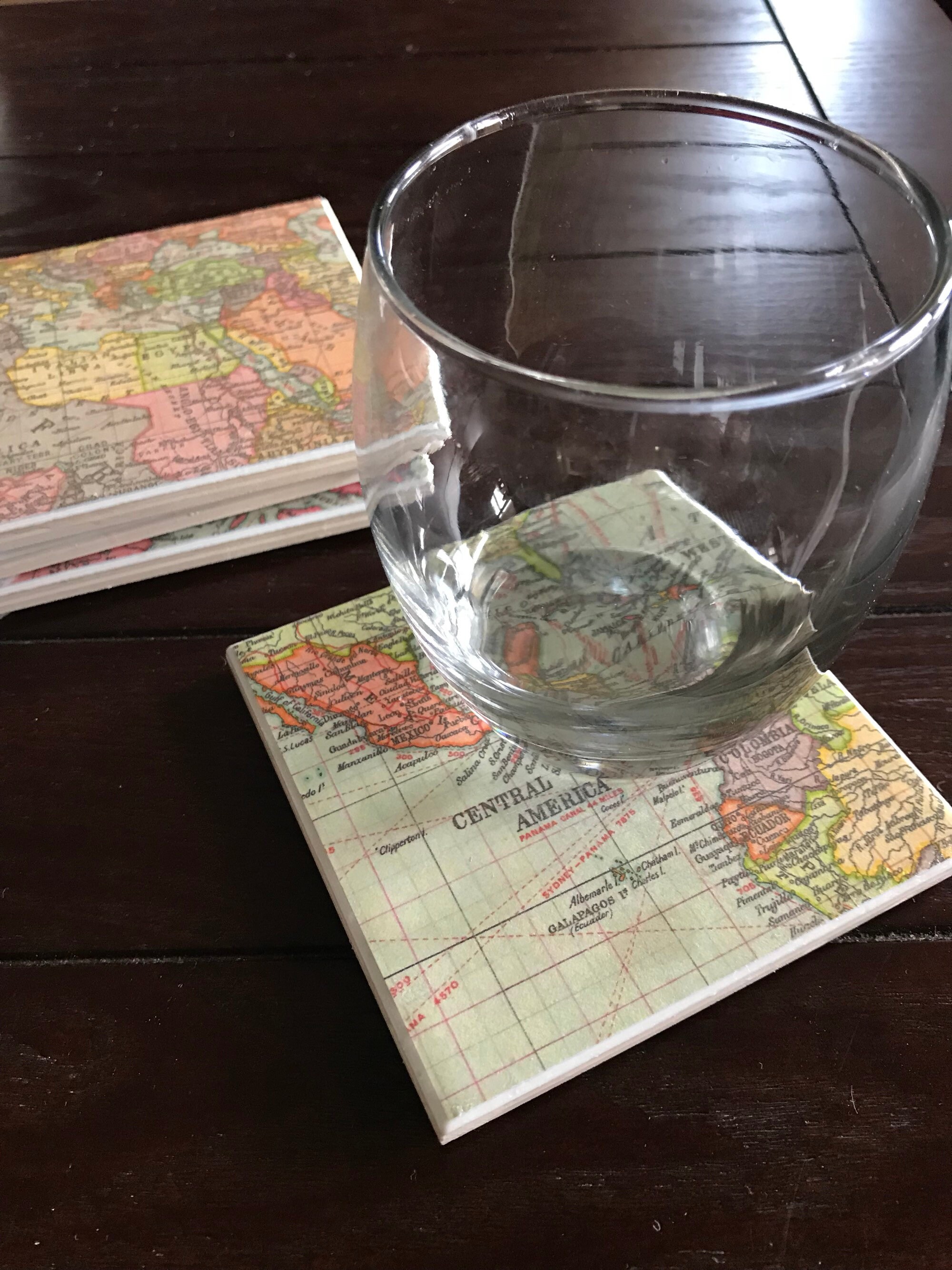 Map Coasters Etsy
