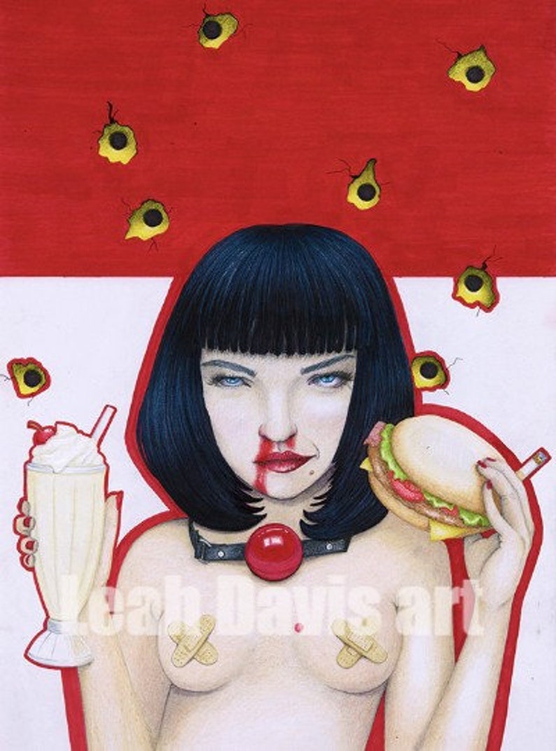Reservoir Dogs Film. Quentin Tarantino Pop|Surreal Art Print- /'Mia Wallace|Pulp Fiction/' Cult Movie