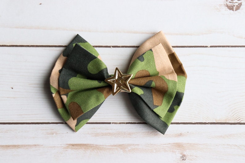 Army Hair Bow