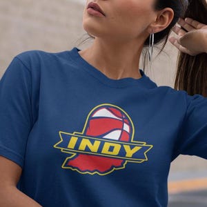 Unisex Indy Basketball T-shirt, Hoosier Pride Shirt, Indy Sports Apparel, Women&#39;s Basketball Shirt