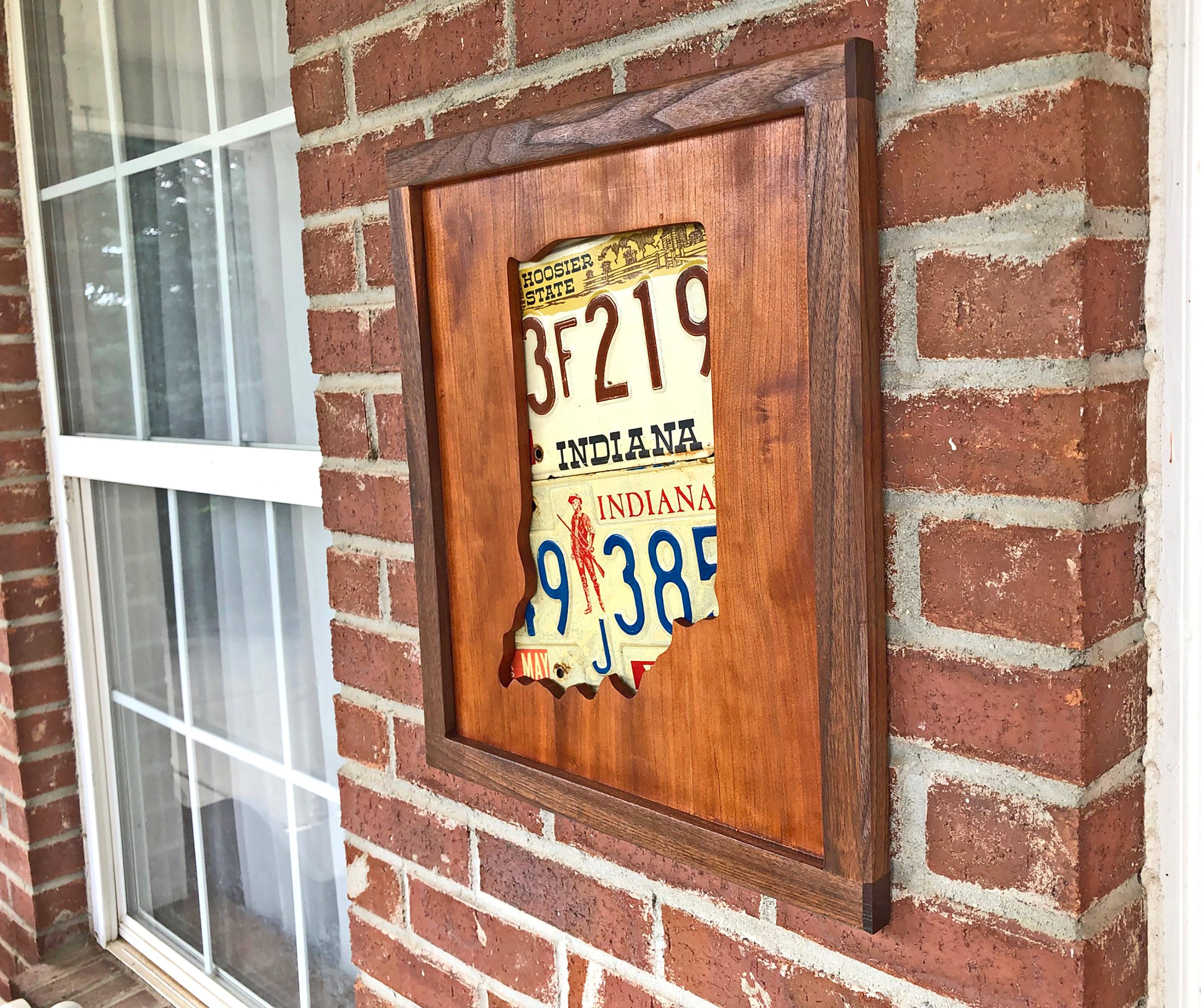 Handmade Wood States License Plate Wall Art Vintage Indiana Etsy