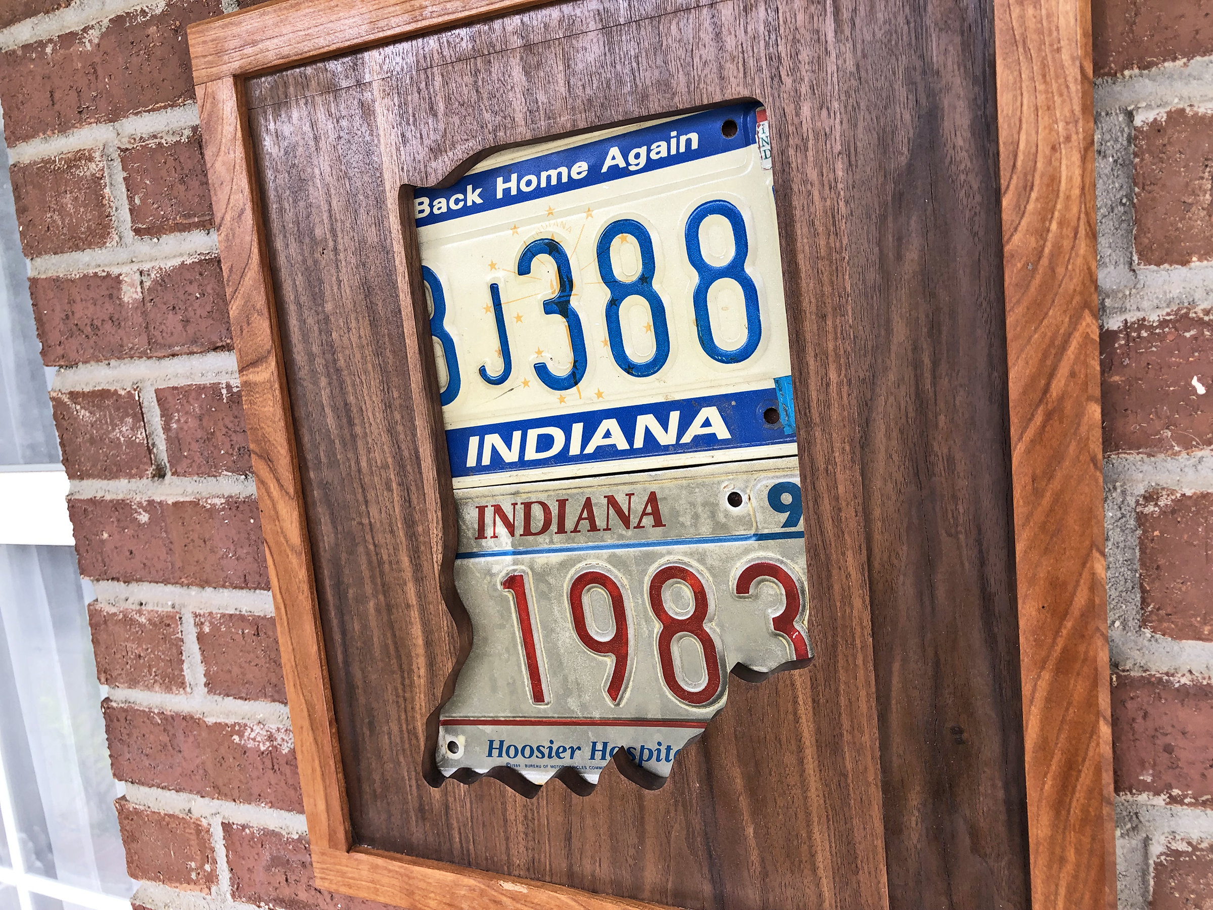 Handmade Wood States License Plate Wall Art Vintage Indiana Etsy