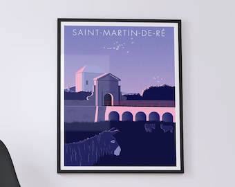 Affiche ile de ré - Saint-martin-de-ré - A3