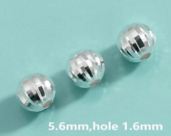 925 Sterling Silver Round Laser Cut Spacer Beads 5.6mm y380