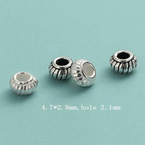 925 Sterling Silver Pumpkin Spacer Bead Solid S925 Silver Lantern Large Hole Beads For Bracelet Necklace Jewelry Making Bulk Wholesale y75