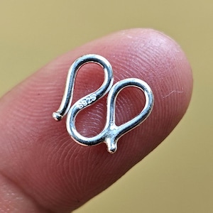 Fermoir crochet en S en argent sterling 925 Fermoirs crochet en M fermoir en W Connecteur fermoir crochet pour bracelet Collier fermoir connecteur en gros