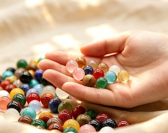 16mm Crystal Ball Sphere NO HOLE Beads Bulk Assorted Small Natural Gemstone Sphere Wholesale Healing Crystal  Meditation Decor Gift