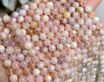 Natural Cherry Blossom Agate Beads 6mm 8mm 10mm Loose Beads for Jewelry Making