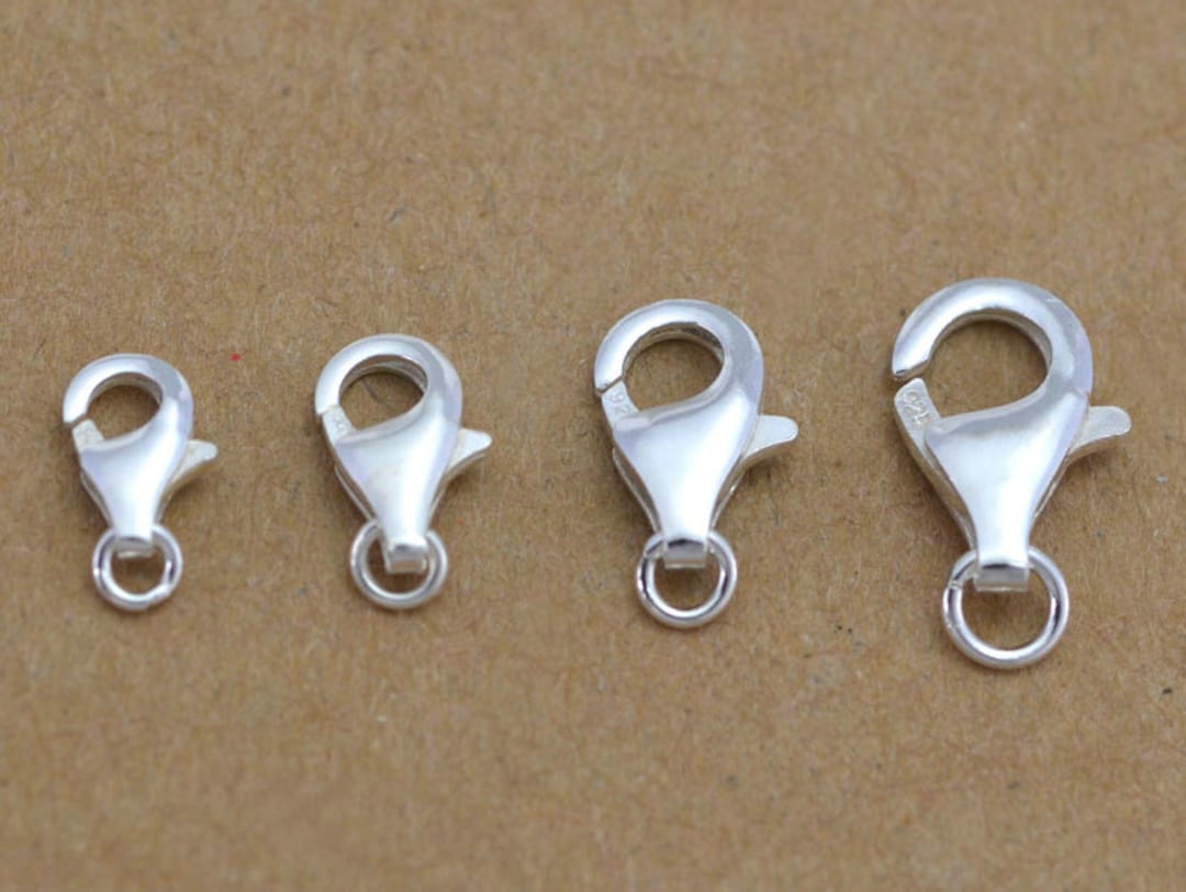925 Sterling Silver Lobster Clasp Lobster Claw Clip With Jump Ring for ...