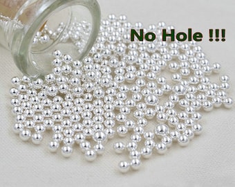Tiny Sterling Silver Ball Sphere Seamless Globe No Hole Hollow 925 Silver Beads for Jewelry Making