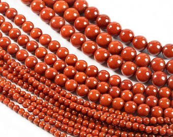 Roter Karneol Achat Lose Perlen 4 mm 6 mm 8 mm 10 mm 12 mm runde Kristall Bead