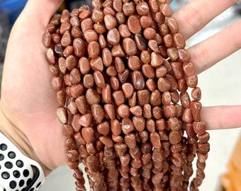 Irregular Red Sandstone Beads Strand Gemstone Nugget Spacer Bead 6mm-8mm Bulk Lots Wholesale