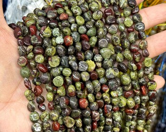 Irregular Natural Dragon Bloodstone Beads Strand Gemstone Nugget Spacer Bead 6mm-8mm Bulk Lots Wholesale