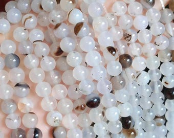 Natural Agate Beads Strand Round Crystal Loose Bead 4mm 6mm 8mm 10mmBall Beads Bulk Lot Wholesale