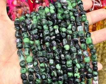 Irregular Natural Epidote Beads Strand Gemstone Nugget Spacer Bead 6mm-8mm Bulk Lots Wholesale