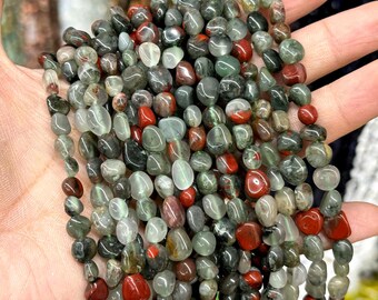Irregular Natural African Bloodstone Beads Strand Gemstone Nugget Spacer Bead 6mm-8mm Bulk Lots Wholesale