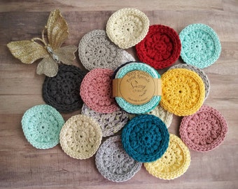 100% Cotton Facial Rounds Eco-Friendly Reusable Make-up Remover Scrubbies