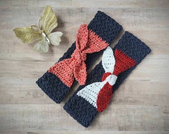 Fourth of July Americana Vintage Style Headband Handmade Crochet