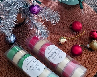 Holiday Candle Assortment | Winter Candle Assortment | Scented Tea Light | Unscented Tea Light| Christmas Gift | Hanukkah Gift| Holiday Gift