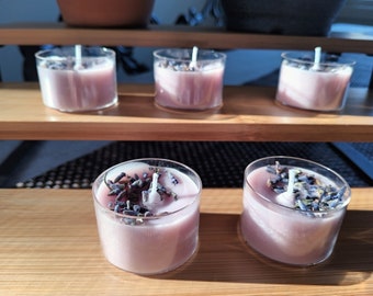 Berry Patchouli Scented Tea Lights with Lavender