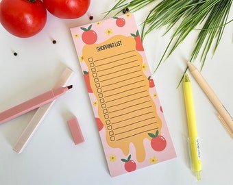 Tomato shopping list pad Summer vegetable grocery list notepad Farmcore Tomato gifts Vegetable gift Tomato girl gift Gardener gift