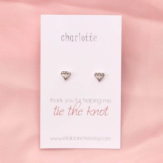 Flower Girl Thank You For Being Our Bridesmaid Maid Of Honour Silver Earrings!