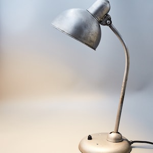 Kaiser Idell 5665 table lamp in brushed steel * embossed dome * Bauhaus * 1930s * Vintage