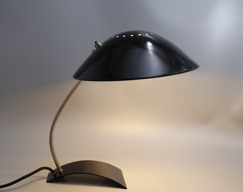 Kaiser Idell table lamp, model: 6840 from the 1950s in black. Design Christian Dell. Mid-century modern. Restored lamp & electrics.