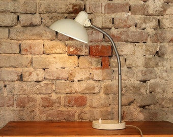 Kaiser Idell 6561 table lamp in cream white * embossed dome * Bauhaus * 1950s * Mid-Century * Vintage
