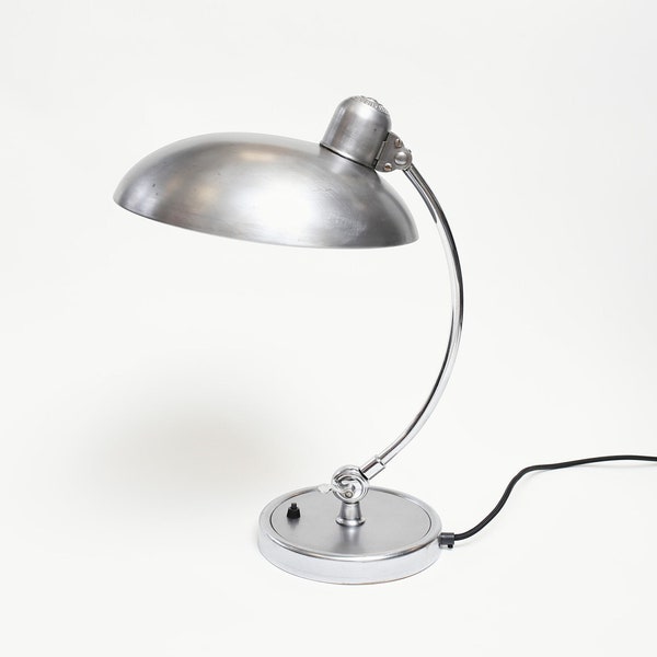 Kaiser Idell: Model 6631 brushed and treated with clear varnish. Restored lamp/electrics.