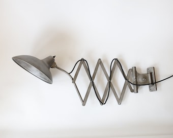 Kaiser Idell scissor lamp in pearl sandblasted finish * rare version * Bauhaus * 1950s * Mid-Century * Vintage