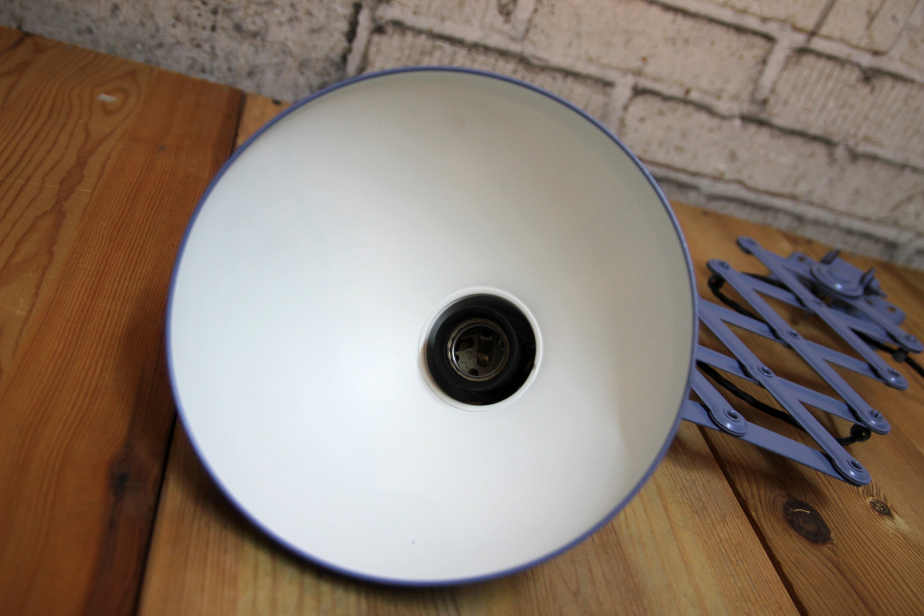 Kaiser Idell 6614 Super Scissor Lamp in Dove Blue * Embossed