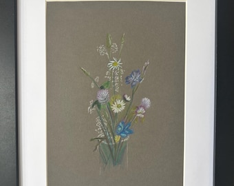 Disegni di fiori selvatici. Decorazione murale.