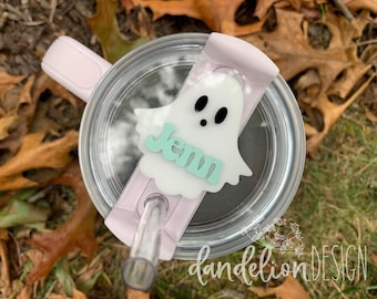 Ghost Personalized Acrylic Name Plate for newer H2.0 20/30/40 oz Stanley Tumbler