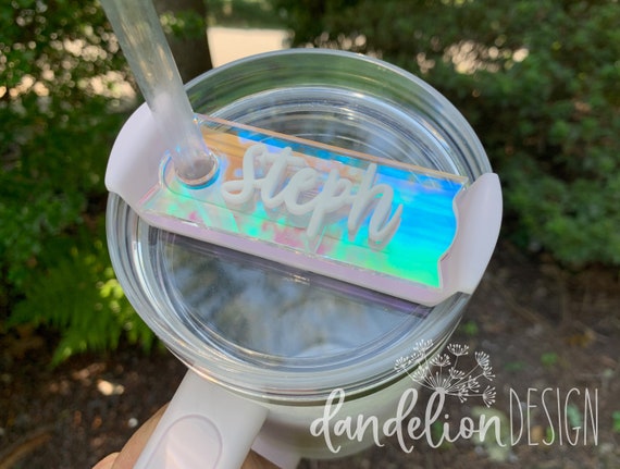 Personalized Acrylic Name Plate for newer H2.0 20/30/40 oz Stanley Tumbler