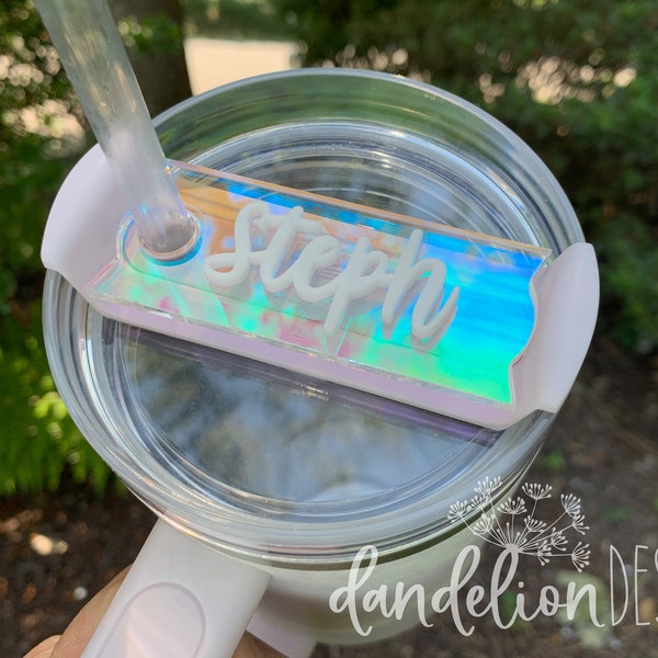 Personalized Acrylic Name Plate for newer H2.0 20/30/40 oz Stanley Tumbler