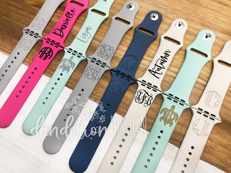 Custom Engraved Silicone Watch Band Etsy