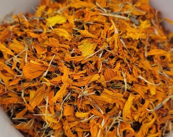 Preserved Dried Marigold Flower Petals- Natural Dye Gold Colors-60g (2.1oz), 100g (3.5oz)