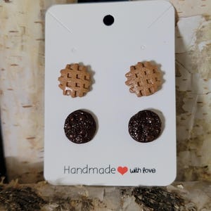 Handmade Polymerclay Earrings, Unique Gift, 2 pairs.