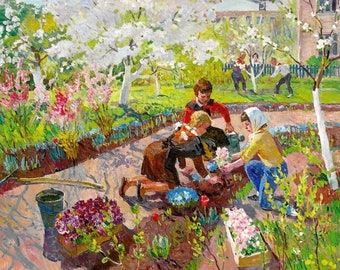 1986 Soviet Postcard Yablonskaya In a Park T