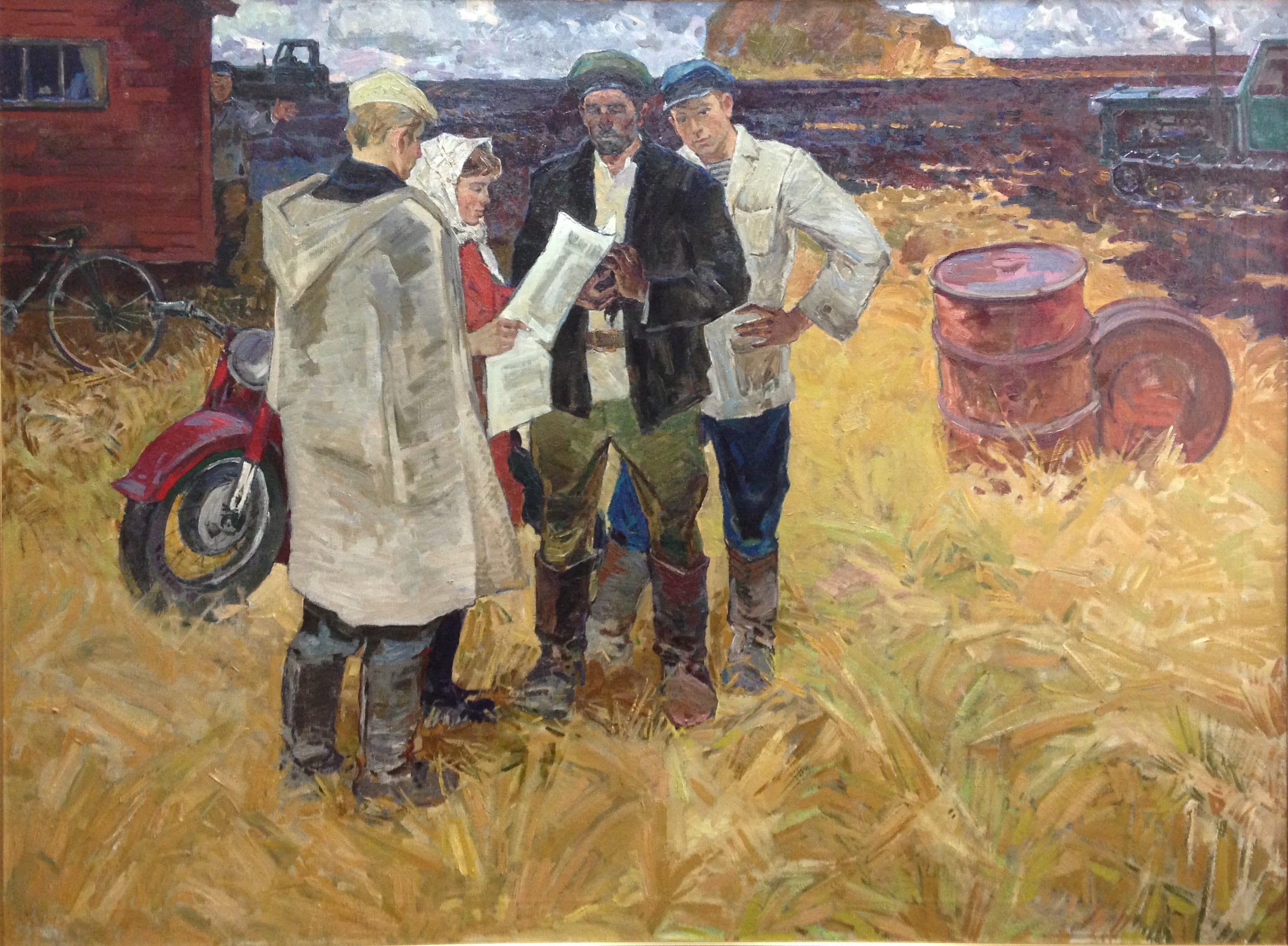 Soviet painting The message of a high award 1959 Etsy