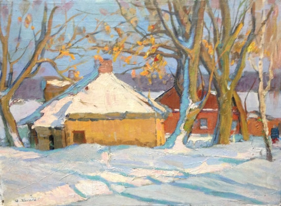 Soviet Painting A Picture Of The Ussr Landscape Winter Etsy Soviet Painting A Picture Of The Ussr Landscape Winter Etsy