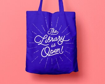 The Library Is Open! / RuPauls' Drag Race / Tote Bag / Book Bag